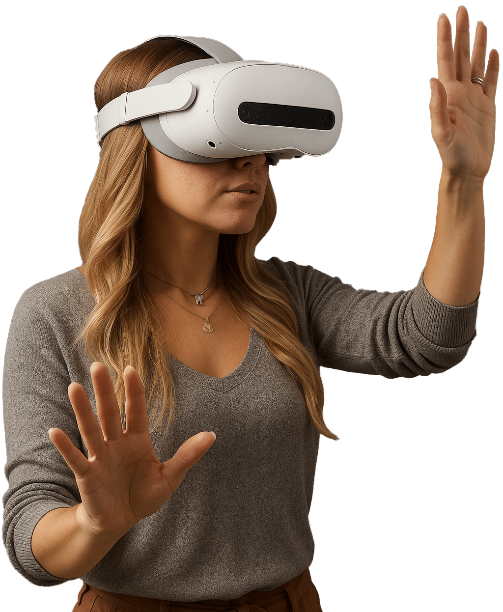 Person using Mindergy VR for immersive mindfulness