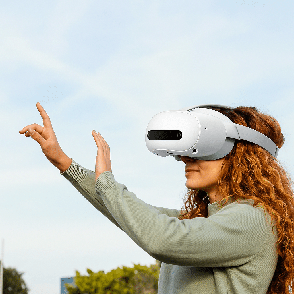 VR-upplevelse i en utomhusmiljö