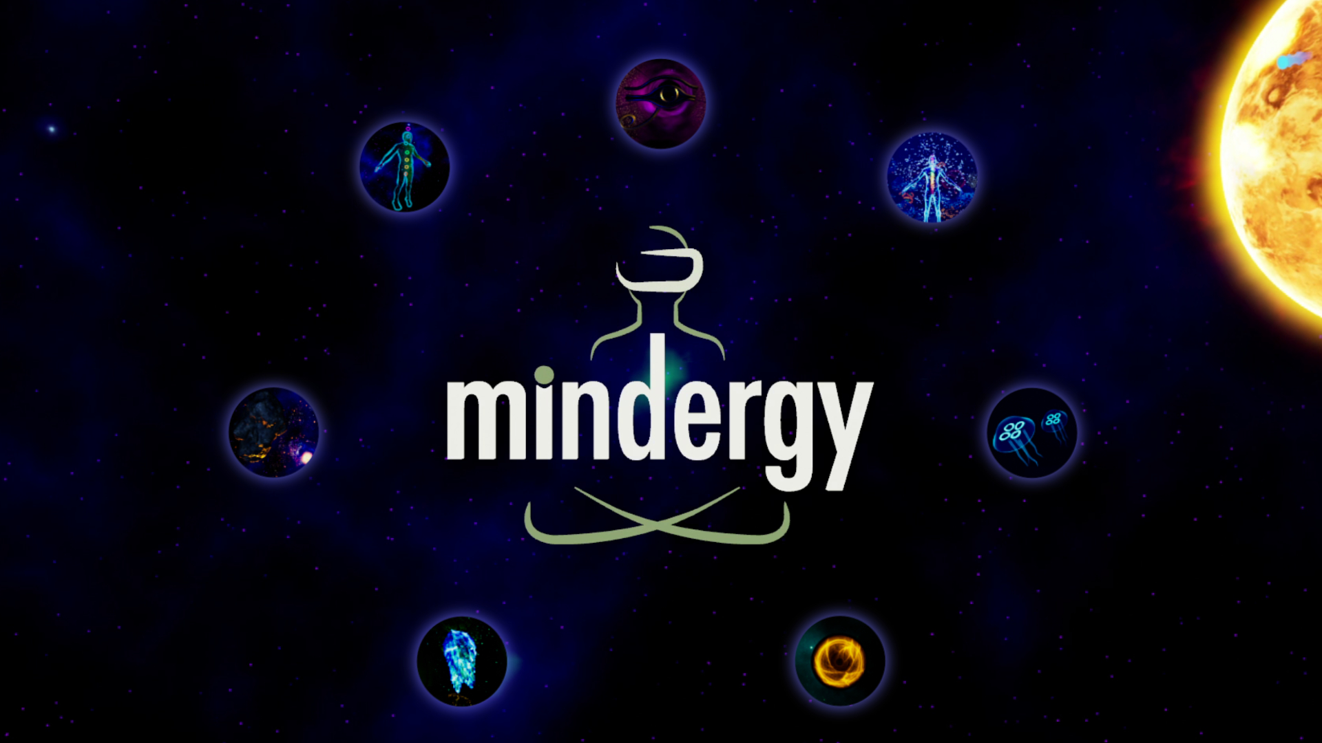 Mindergy VR consumer app — immersive meditation and breathwork experiences in virtual reality