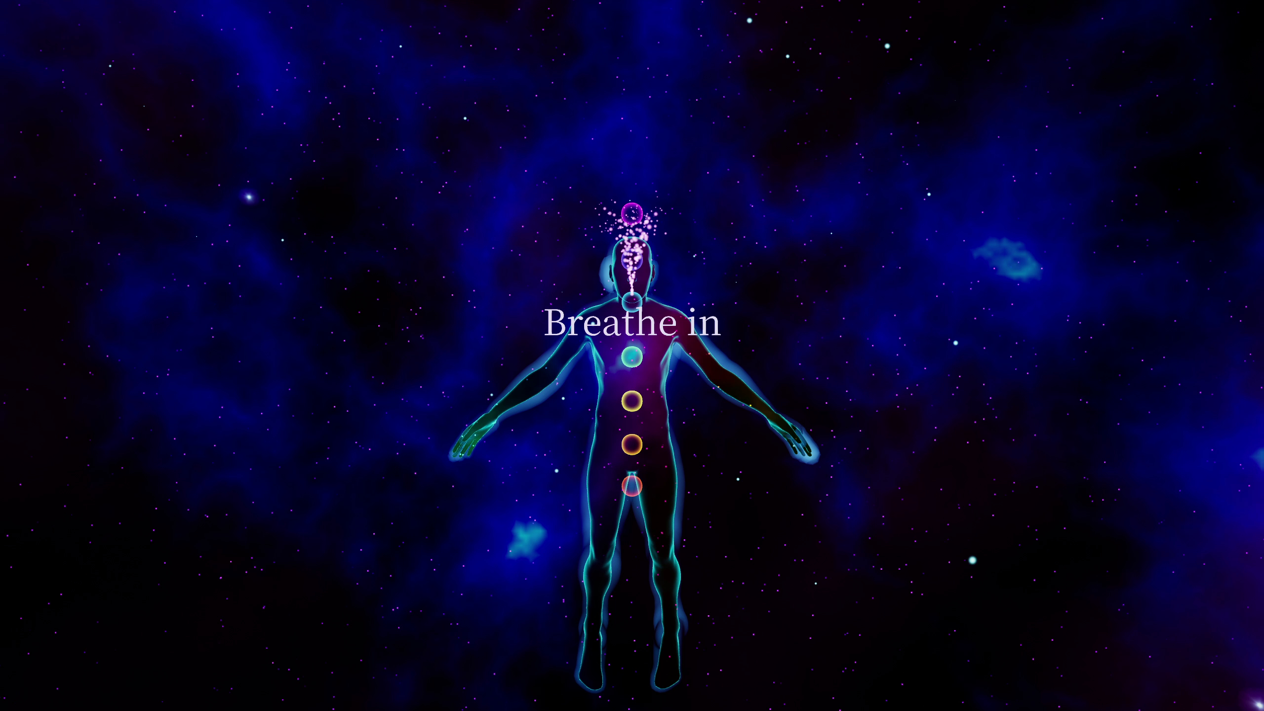 Guided breathing exercise in Mindergy VR